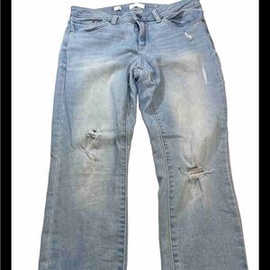Lauren Conrad, distressed cuff jeans, size 8